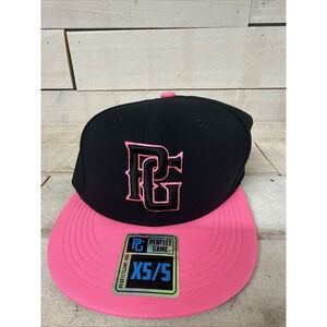 Perfect Game Black & Pink Fitted Hat Size XS/S Fast Shipping